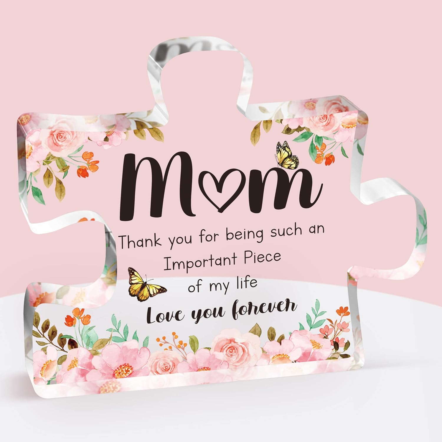 Gifts for Mum - Acrylic Block Puzzle Mum Gifts, Engraved Mum Birthday Gifts, Idea Birthday Christmas Presents for Mum from Daughter & Son