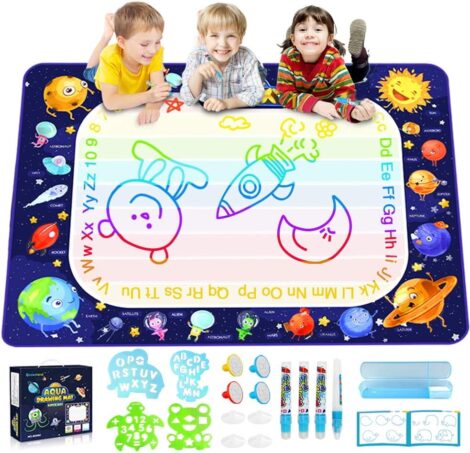 Large Aqua Drawing Mat, Educational Game for 3-8 Year Olds, Birthday Gift for Kids.