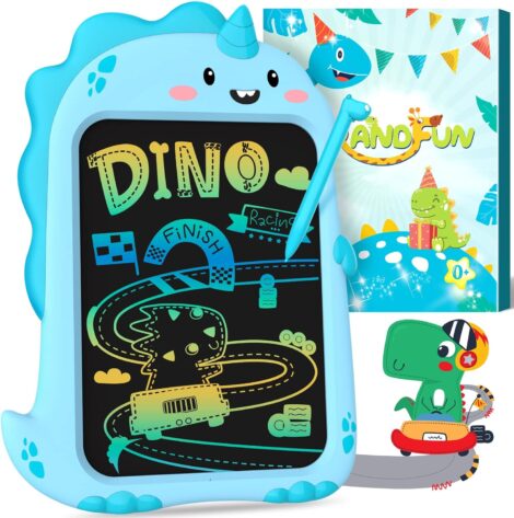 Dino Toys for Boys – 8.5 inch LCD Drawing Tablet & Kids Christmas Eve Box Fillers