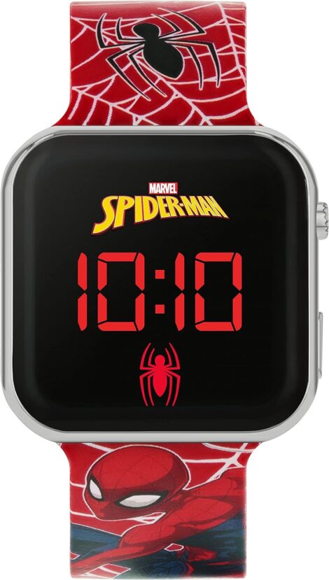 Spiderman Quartz Watch with Silicone Strap for Boys SPD4719ARG (Less than 15 words)