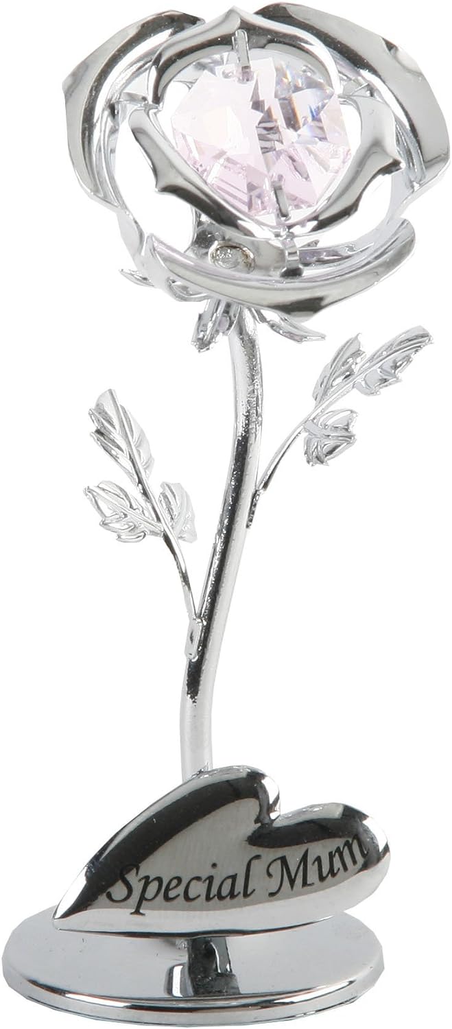 Crystocraft Special Mum Flower with swarovski crystal elements Celebration Rose SP351