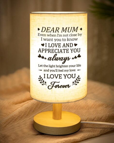 Mum Birthday Gifts – Table Lamps, Fabric Bedsides Light: Perfect Presents for Mother’s Day and Christmas