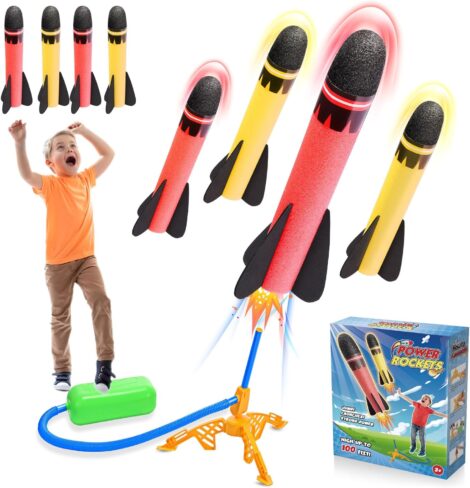 Outdoor Stomp Rocket: 3-9 Years Old Boys and Girls Garden Toy