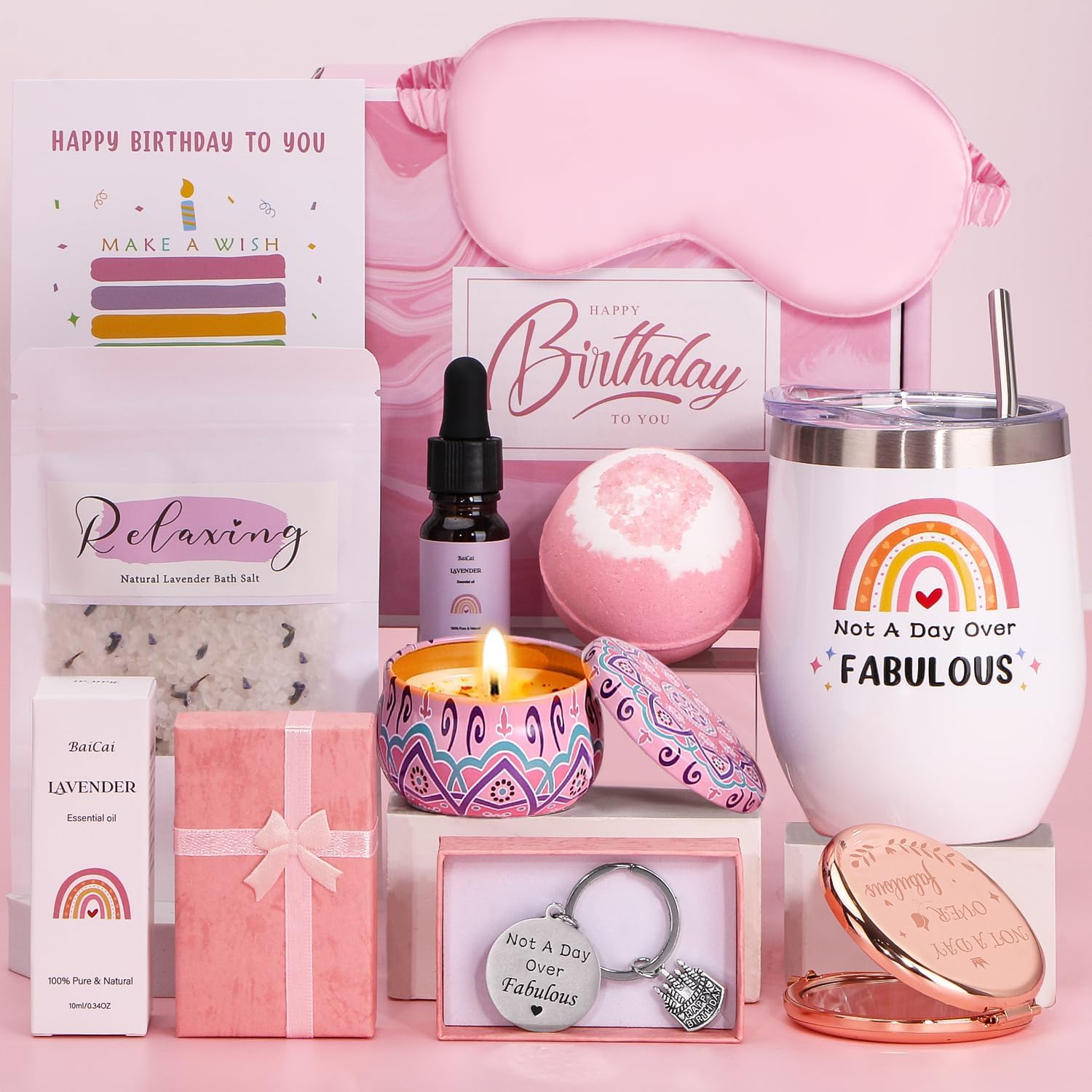 Birthday Pamper Gifts For Women, Birthday Hampers Mum Birthday Self Care Gift for Her Birthday Pamper Hampers Women Relaxation Birthday Gifts Birthday Pamper Set Care Package For Friends Wife Sister