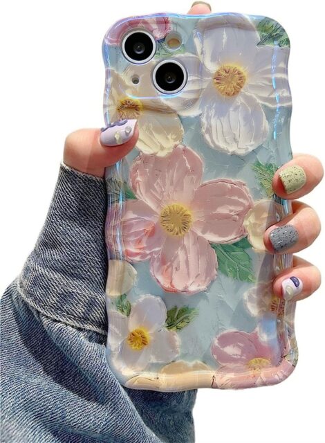 Green EYZUTAK iPhone 15 Case: Colorful retro design for girls/women, protects stylishly with soft TPU.