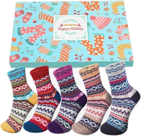 Warm Nordic Fluffy Socks for Women – Multiple Pairs in a Cozy, Novelty Gift Set