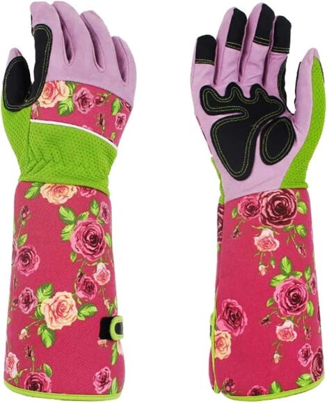 HANSHI Women’s Long Gardening Gloves: Thorn-proof, Personalized Mothers Day Gifts with Arm Sleeves.