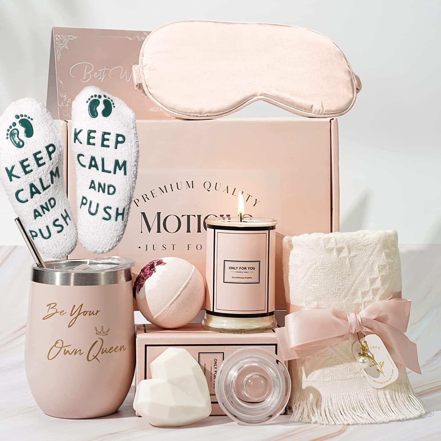 Miana Baby Shower Gifts Set for New Mums to be, Women Pamper Hamper Set, Relaxing Self Care Present for her