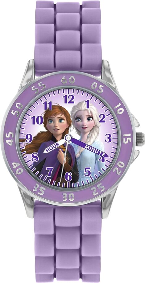 Disney Girls’ Silicone Strap Watch FZN9505