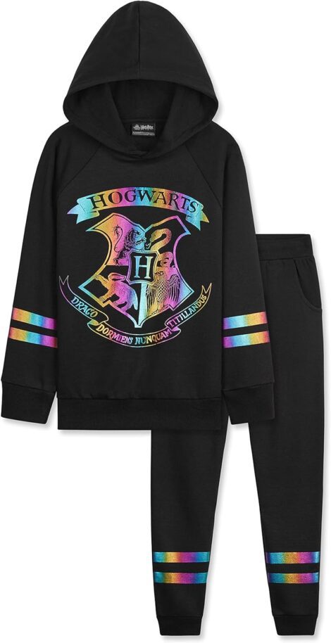 Harry Potter Girls Tracksuit Set – Hoodie and Bottoms