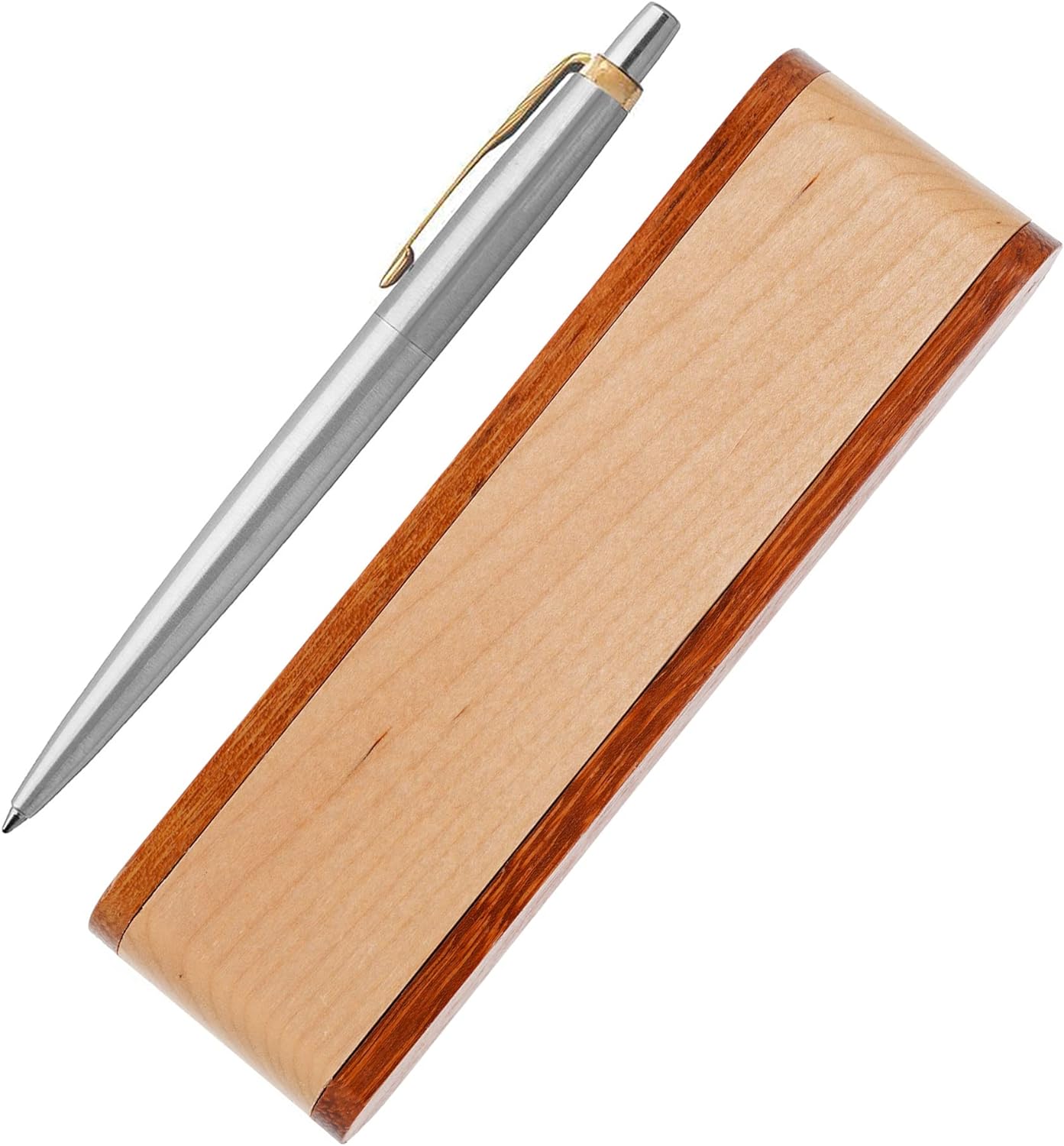 PARKER Personalised Jotter Original Ballpoint pen, Gift for Men and Women, Birthdays and More – Custom Engraving Included – Beautiful Wooden Gift Box