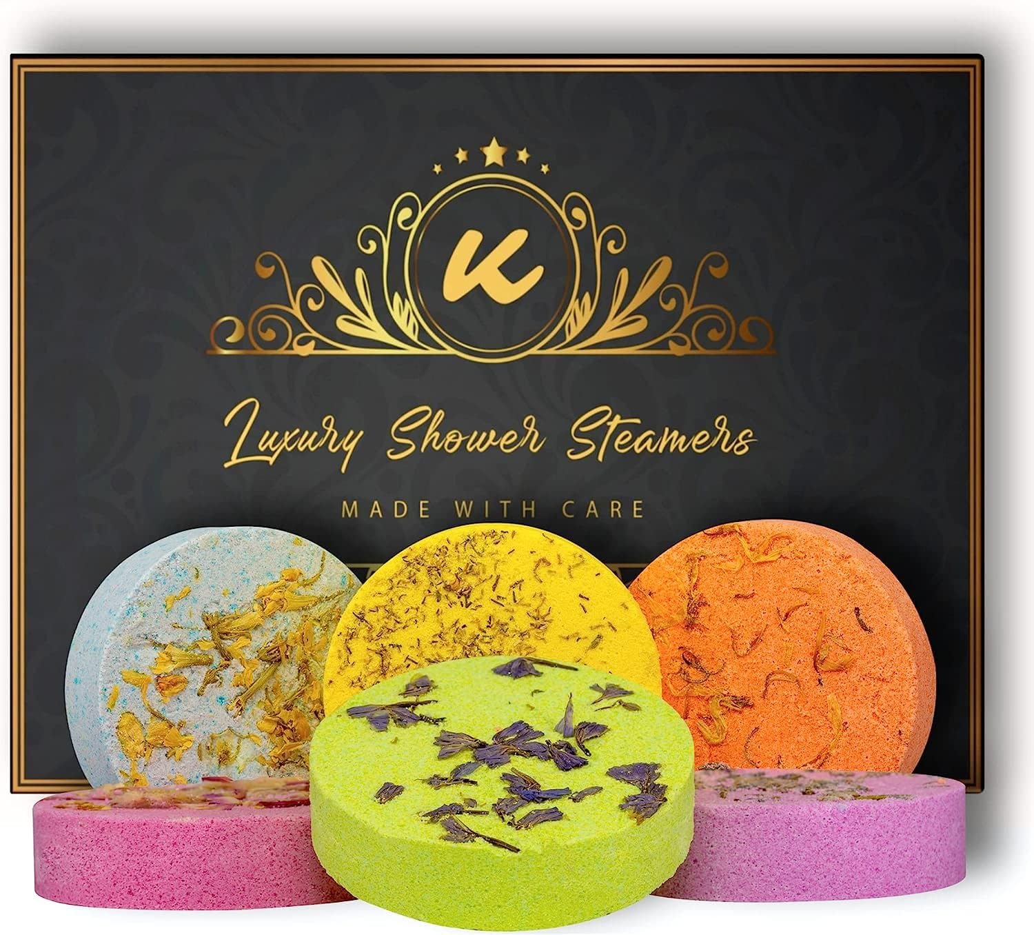 Katty Loy - Luxury Shower Steamers Fizzer Set - Gift for Women Men Her Him Mum Girlfriend Boyfriend Wife - Valentine's Day Stocking Filler Birthday Present - Home Spa Moisturizing Skin Lavender Mint