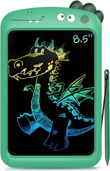 Fogray Kids LCD Writing Tablet: Educational Dinosaur Toy for Boys & Girls (Green, Age 2-7)