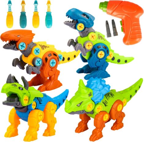 STEM Dinosaur Building Toys: Educational Gift for 3-8 Year Olds with Blocks