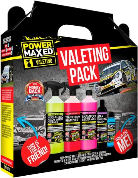 Power Maxed Car Valeting Pack – Ultimate Car Care Gift Set for Him or Her