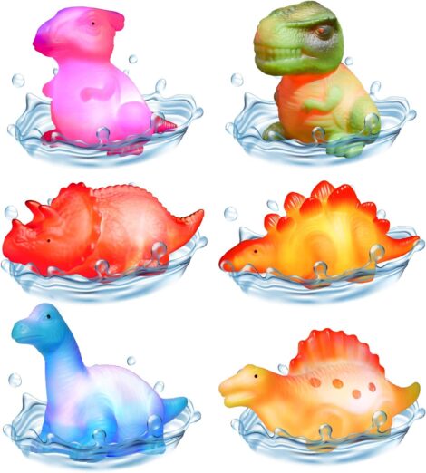 EUCOCO Bath Toys for Kids 1-6: Dinosaur Sensory Toys for Baby, Birthday & Easter Gifts