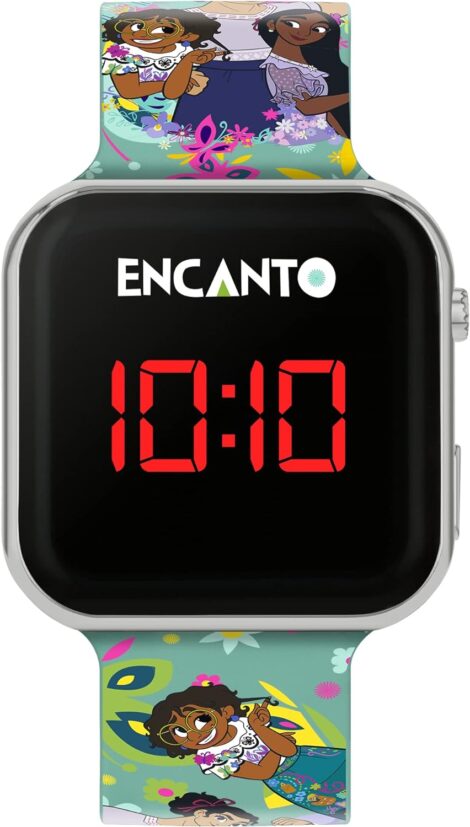 Disney Girls’ Silicone Strap Quartz Watch ENC4022