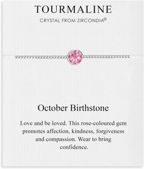 Philip Jones Tourmaline Birthstone Bracelet with Zircondia® Crystals