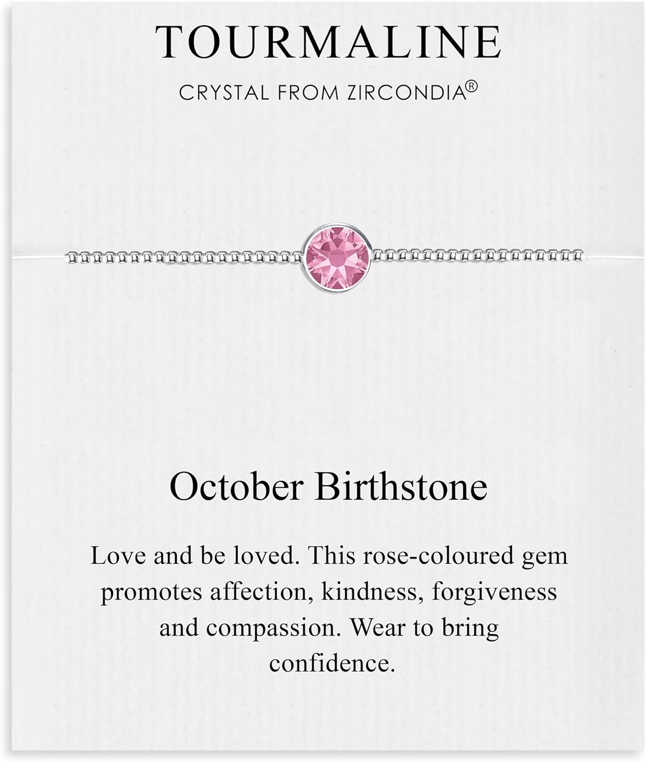 Philip Jones October (Tourmaline) Birthstone Bracelet Created with Zircondia® Crystals