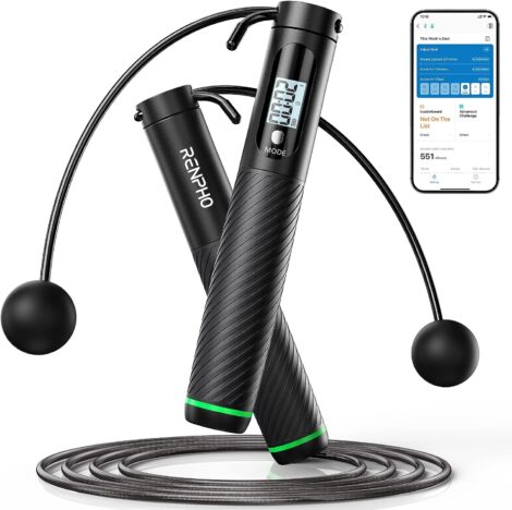 RENPHO Smart Skipping Rope – Jump, Track, and Burn Calories with APP Data Analysis