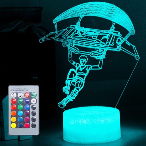 3D Battleroyale Night Light with LED, Remote Control, and 16 Colors – Ideal Gift for Boys