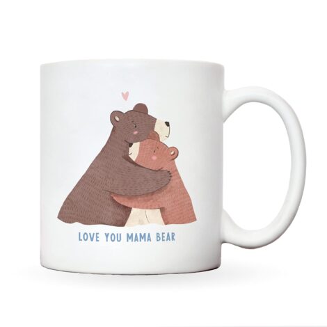 Mama Bear Mug: Funny novelty gift for new moms and mothers, perfect for birthdays and Mother’s Day.
