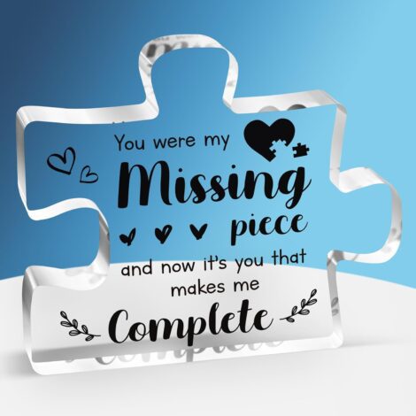 Romantic Couple Puzzle Plaque: Perfect Boyfriend Gifts for Birthdays & Anniversaries, Expressing Love