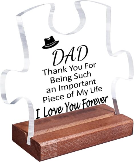 Dad Puzzle Acrylic Plaque – Daughter Son Father’s Day, Birthday, Christmas Gifts