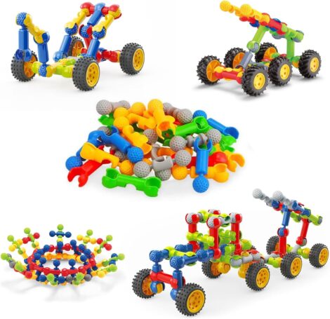 STEM Toy Building Kit for Kids 4-8 Years Old, Educational Construction Blocks & Science Games Gift