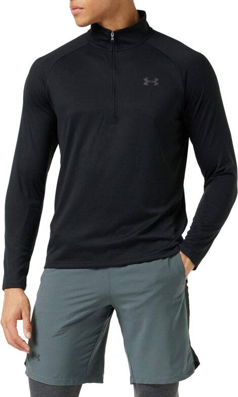 UA 2023 Tech 2.0 1/2 Zip Training Sweater: HeatGear, Breathable, Under Armour.