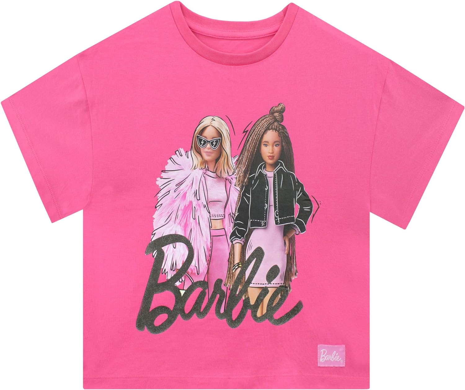 Barbie Tshirt Girls | Girls Pink T Shirt for Summer Boxy Tshirt for Girls | Ages 4 to 12 Years | Official Merch