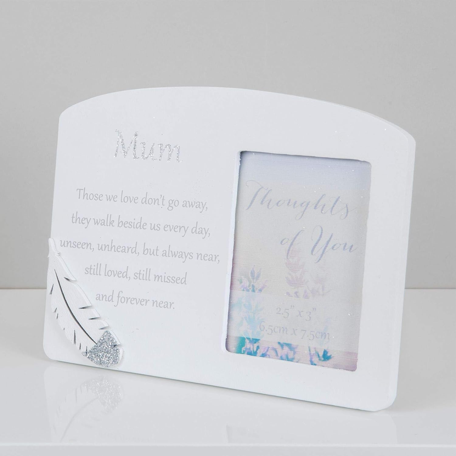 Thoughts of you Mum Memorial Wooden Photo Frame with Sentimental Verse