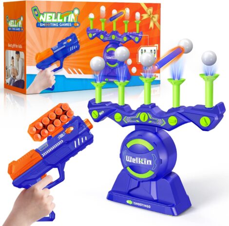 Welltin Hover Shooting Games Toy for Boys Kids, Nerf Gun with Auto Reset Targets, Birthday Christmas Gift for 6-12 Year Old Boys.