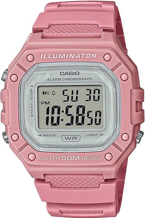 Casio Women’s Quartz Watch with Plastic Strap – Model W-218HC-4AVEF