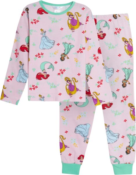 Disney Princess Girls PJs – 100% Cotton Nightwear Set for Kids