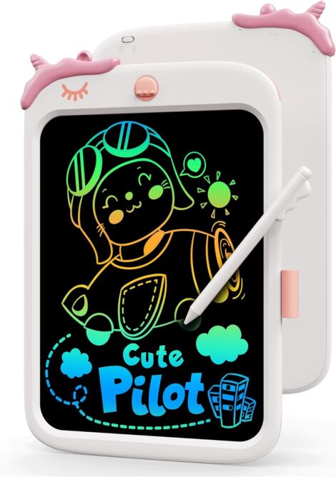 KOKODI Kids Unicorn Gifts – 10″ LCD Writing Tablet, Educational Doodle Scribbler for 3-6-year-olds.