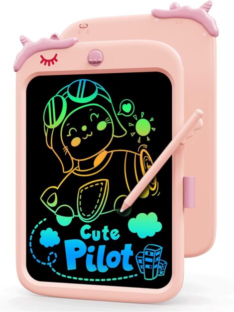 KOKODI Kids Unicorn Toys, 10″ LCD Writing Tablet, Birthday Doodle Pad, Waterproof, Education Gift