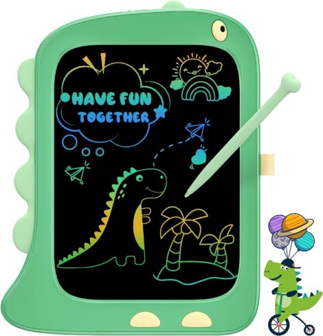 TEKFUN Kids Dinosaur Drawing Tablet – Ideal Gift for Kids Age 2-6 Years (Green)