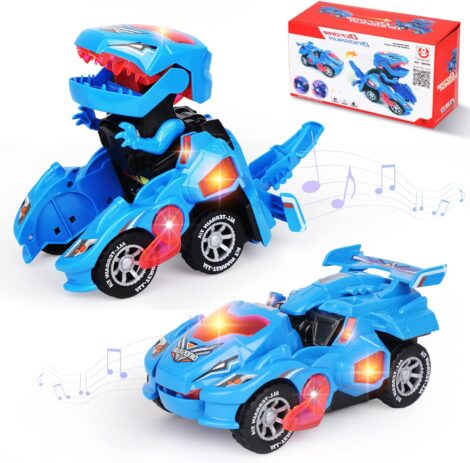 TMKYN Dino Cars: Age 3yr-6yr, LED Lights, Sound, Gifts for 3-8 Year Olds.