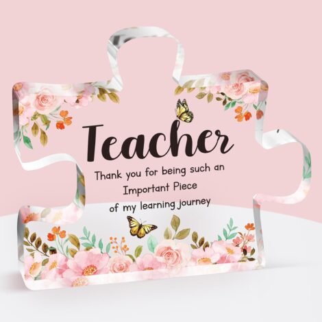 Buioata Teacher’s Puzzle Plaque – Personalized Acrylic Gift for Thanking Teachers