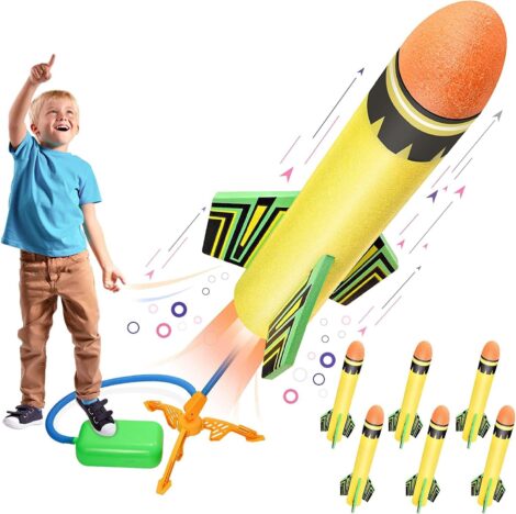4/6Pcs Foam Rocket Toy Launcher – Outdoor & Garden Gifts for Kids