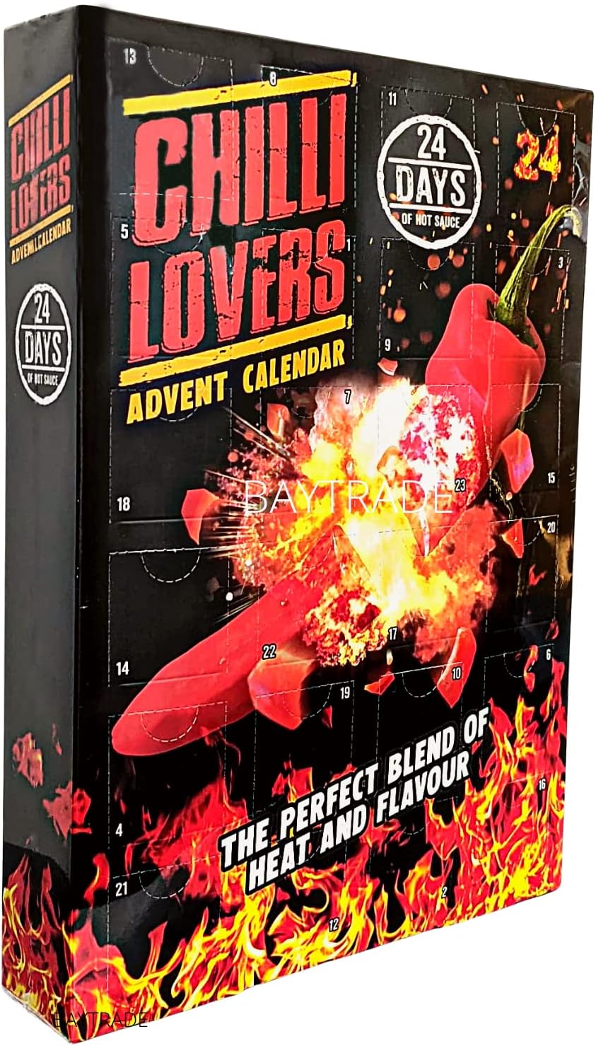 Chilli Advent calendar 2023-24 Days Chilli Sauce - Hot Sauce Advent Calendar 2023 - Christmas Food Advent Calendar Men Women Vegan Vegetarian - Advent calendar 2023 Christmas Adults