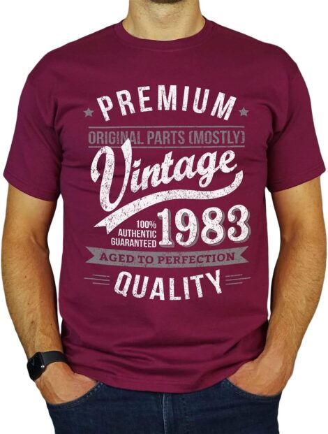 Aged to perfection 1983 vintage – 40th birthday present for men.