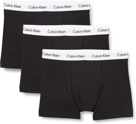 Calvin Klein Men’s 3-Pack Black Boxer Shorts Trunks – Shortened to “CK Men’s 3-Pack Black Boxer Shorts Trunks”