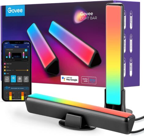 Govee WiFi RGBIC TV Backlight: Smart LED Light Bars for Gaming, PC, TV, Room Decoration. Works with Alexa and Google Assistant.