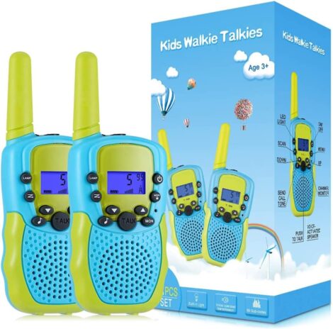 Kearui Walkie Talkie Kids, 8 Channels 2 Way Radio with VOX Function & LED Flashlight.