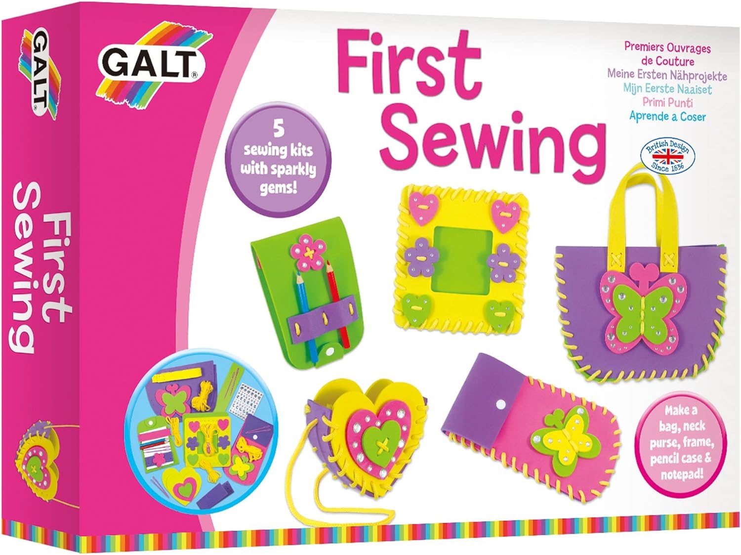 Galt Toys, First Sewing, Kids' Craft Kits, Ages 5 Years Plus