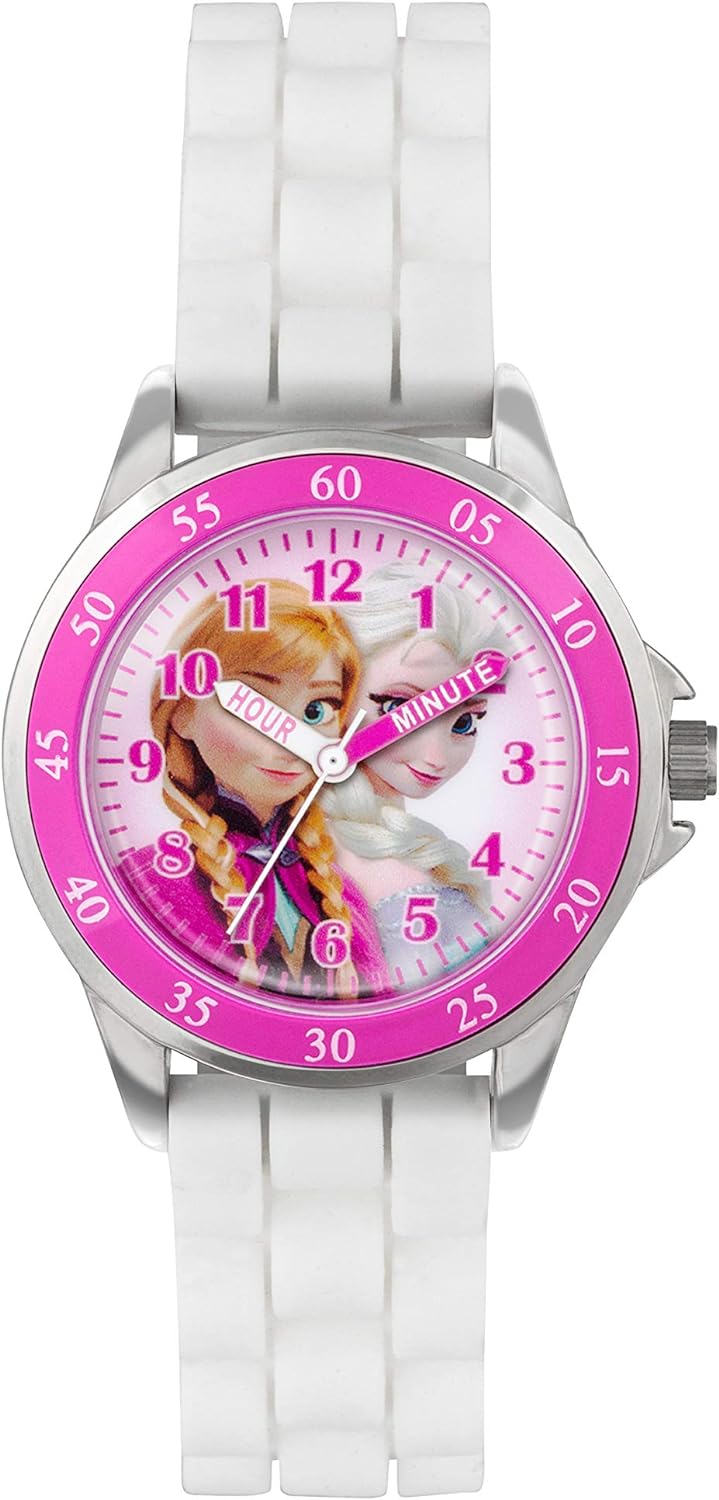 Frozen Kids' Time Teacher Quartz Watch with Rubber Strap – FZN3550