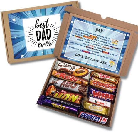 Dad’s Ultimate Chocolate Gift Box: Perfect for Father’s Day, birthdays, or as a gift for the best Dad.