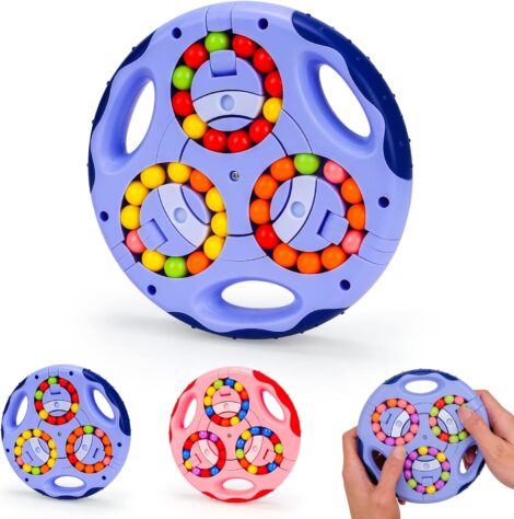 IQ Puzzle Education Toys, Big Rotating Magic Bean Cube, Creative Finger Cube Games – Perfect Gift.